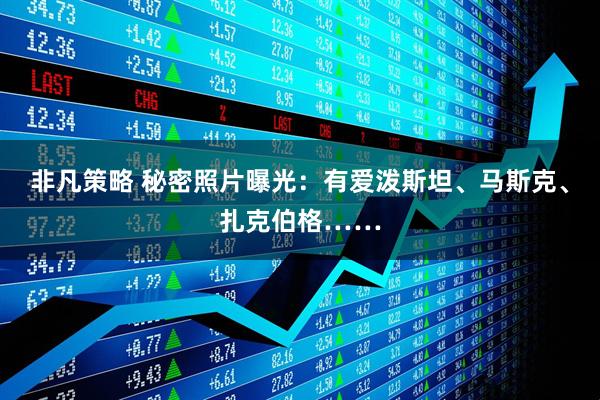 非凡策略 秘密照片曝光：有爱泼斯坦、马斯克、扎克伯格……